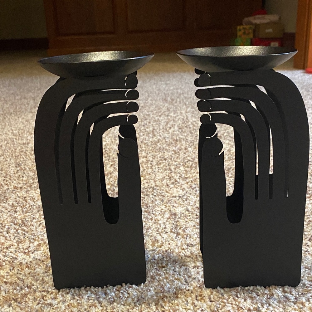 Modern Black Candle Holders